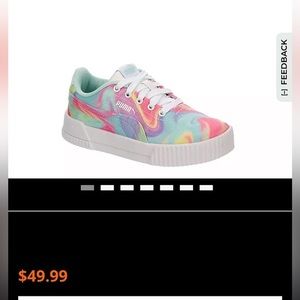 Puma carina swirl girl’s size‎ 10c